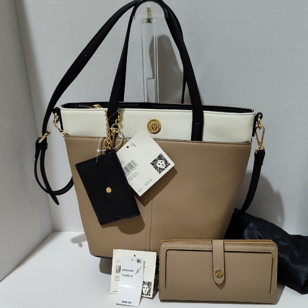 Anne Klein Gabby Bucket Women's Tote Bag With Matching Wallet